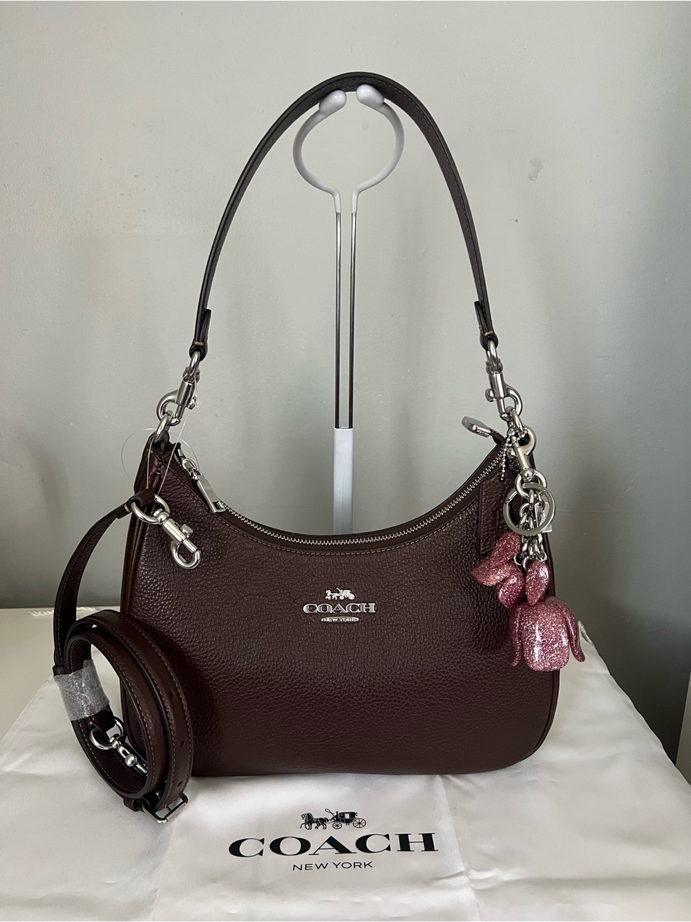COACH Teri Hobo Bag in Maple Color - Picture 3 of 10
